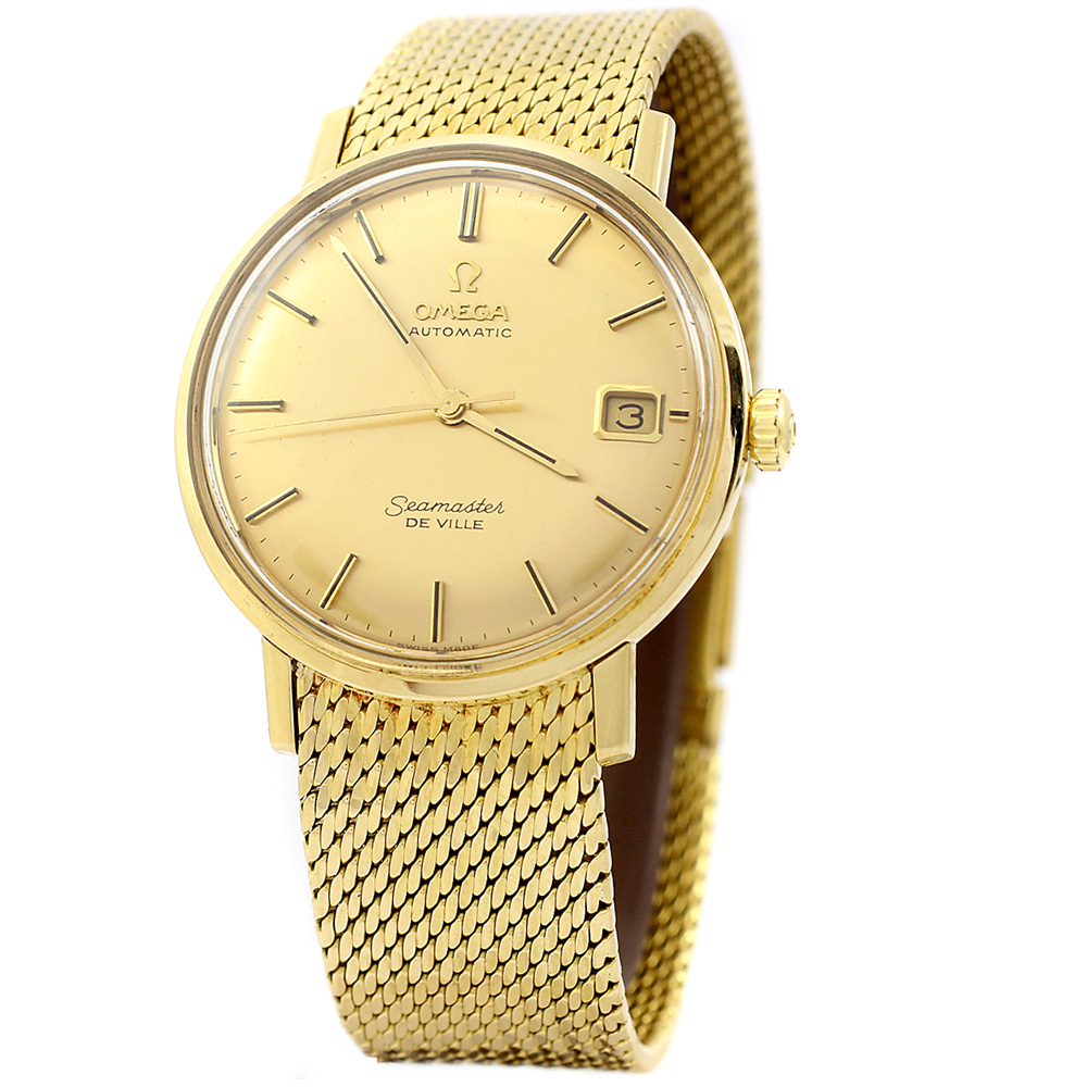 omega gold watch straps