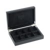 Deakin & Francis Leather Cufflink Box In Black