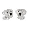 Deakin and Francis Sterling Silver Boxer Dog Head Cufflinks
