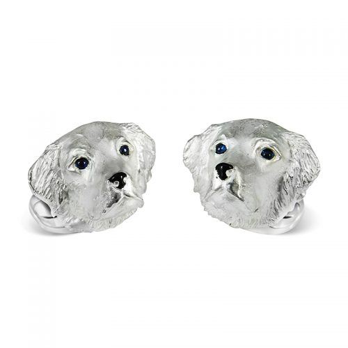 Deakin and Francis Sterling Silver Retriever Cufflinks