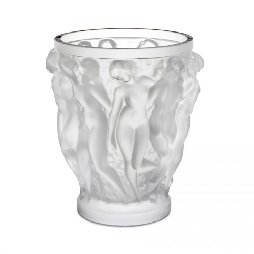 Lalique Bacchantes 9 1/2" Frosted Glass Vase