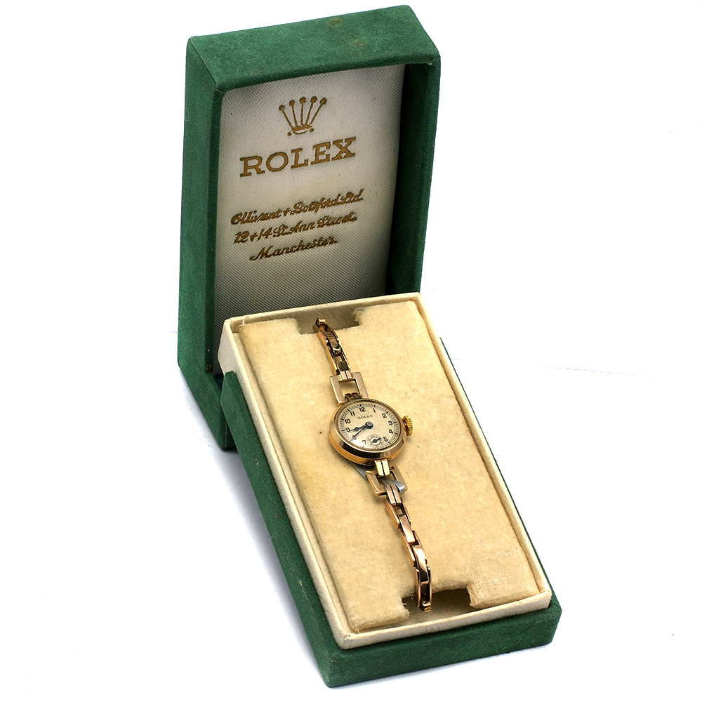 Vintage Rolex Ladies 9ct Gold Watch 