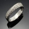 18ct white gold pave set diamond twist dress ring