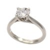 Platinum 4 claw 1.05ct round brilliant cut diamond solitaire ring