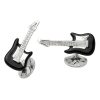 Deakin & Francis Black Enamel Guitar Cufflinks