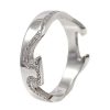 Georg Jensen Fusion 18ct White Gold Ring With Pave Diamonds Size 54