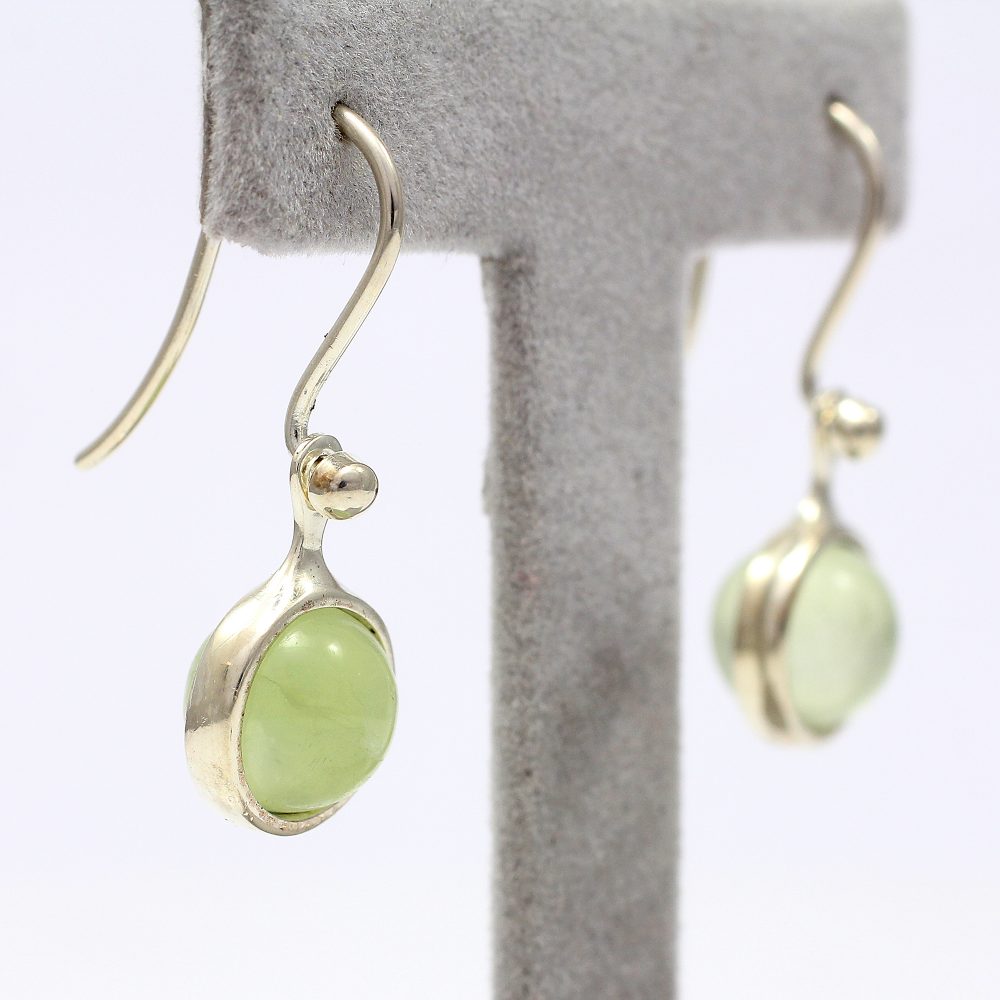 Georg Jensen Sterling Silver Spirit Earrings Prehnite - Image 4