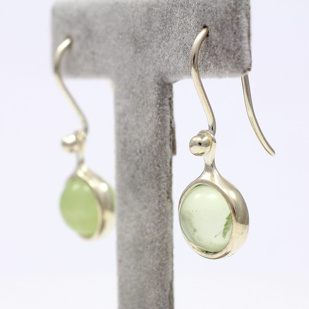 Georg Jensen Sterling Silver Spirit Earrings Prehnite - Image 3