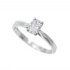 Platinum Oval Cut Diamond Solitaire Ring 0.55ct