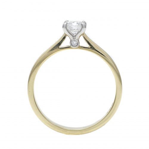Diamond Solitaire Ring 0.44ct 18ct Platinum & Yellow Gold - Image 2