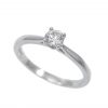 Platinum Diamond Solitaire Ring Round Brilliant Cut 0.33ct